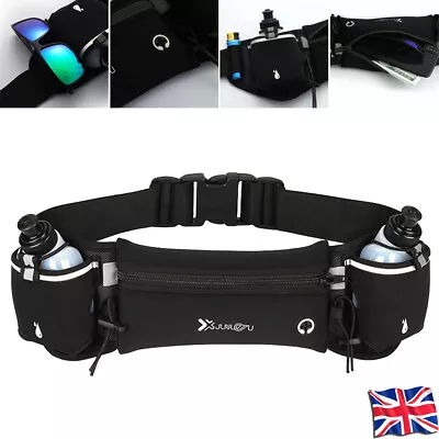 Man And Women Running Belt W/Phone Water Bottle Bag Running Waist Belt Pouch Hot • £12.99