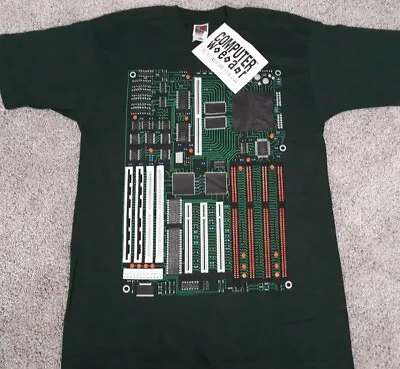 NWT Vintage Hard Drive Computer Wear T Shirt 2 Sided Microsoft Apple End User LG • $43.91