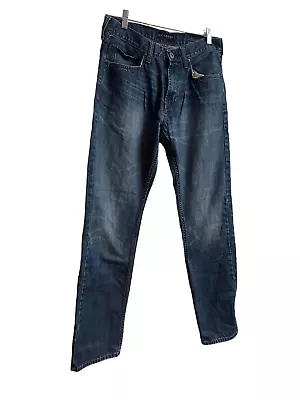 Bullhead Mens Faded Blue Light Wash Mid Rise Slim Straight Jeans Size 31 • $30