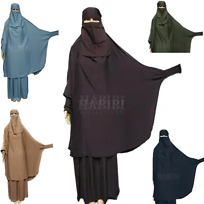 £32.99 • Buy 2 Pieces Prayer Dress Overhead Khimar Burqa Abaya Kaftan Jilbab