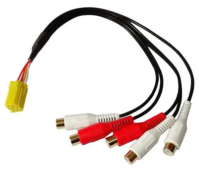 ADAPTER RCA MINI ISO LINE OUT 5 Chinch For Audi Blue Point Ford ŠKODA VW VDO • $9.59