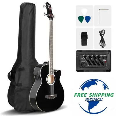 4 Strings Electric Acoustic Bass Guitar 4-Band Equalizer EQ-7545RNEWUS Stock • $121.49