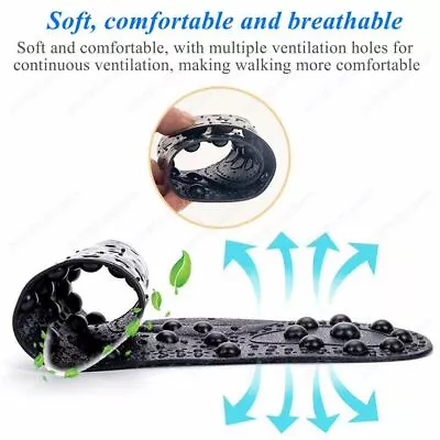Magnetic Therapy Massage Insoles Point Foot Acupressure Enhanced Insert Pads • $21.99