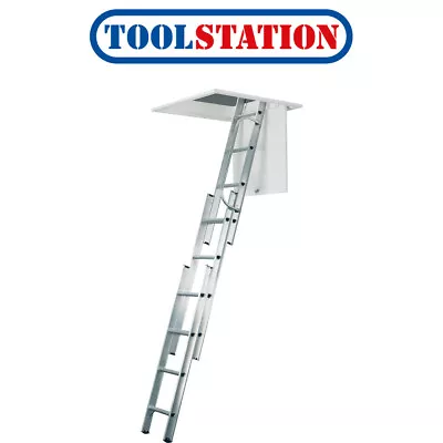 £74.19 • Buy Werner 3 Section Loft Ladder & Handrail
