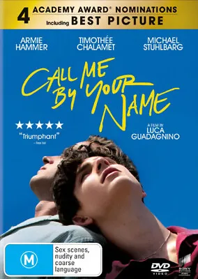 $17.95 • Buy Call Me By Your Name DVD | A Film By Luca Guadagnino | Region 4 & 2