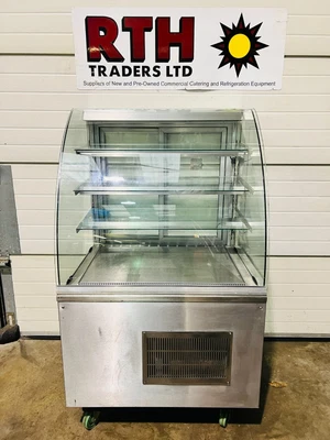 £660 • Buy Patisserie Serve Over Display ~ Curved Glass & S/Steel Fridge Chiller ~ £550+V