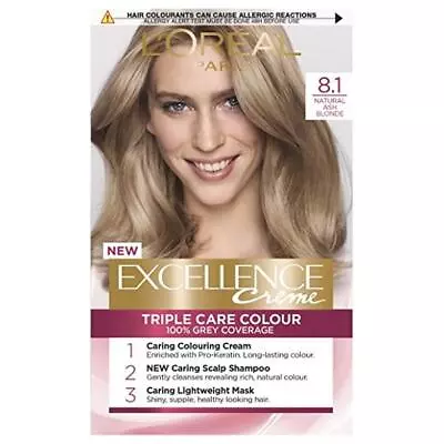 L'Oreal Excellence Creme Triple Care Colour 8.1 Natural Ash Blonde • £13.40