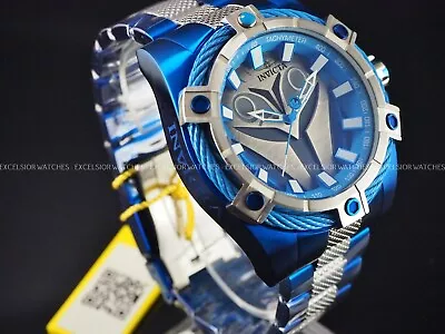 NEW Invicta Men's 52mm BOLT  Star Wars BO-KATAN Blue Silver Quartz Ltd Ed Watch • $69.99