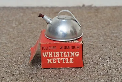 Vintage Toy Tin Tea Whistley Kettle Red Retro CHAD VALLEY • £24.95