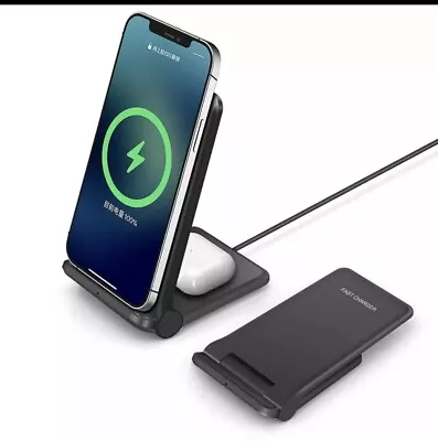 2IN1 25W Wireless Charger Dock Charging Station For Samsung S23 Google Pixe7 Pro • £14.99