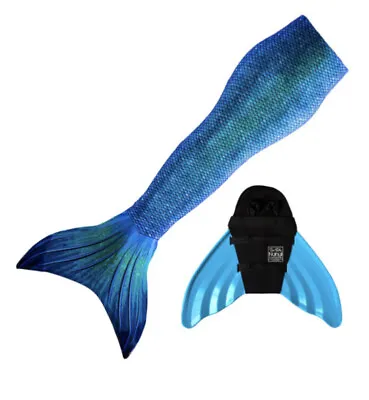 Blue Lagoon Mermaid Tail And Monofin Set By Sun Tails. Kids Size Large (8-10) • $44.99