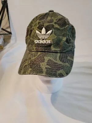 Adidas Originals Women's Relaxed Camo Cap / Hat Strapback Trefoil Logo • £9.54