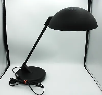 CANTILEVERED ATOMIC MOD SAUCER Black Desk Lamp Table Artist Drafting Lamp • $32