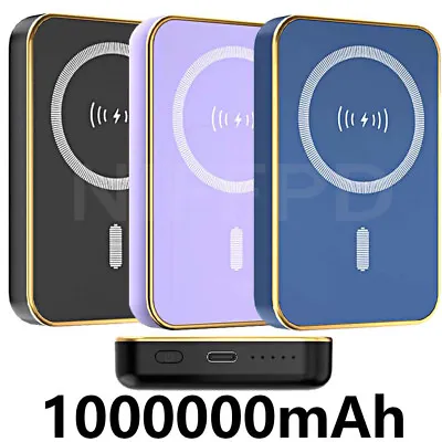Magnetic Wireless Power Bank 1000000mAh Mag Safe Backup Portable Fast Charger • $15.91