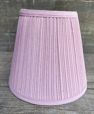£14.90 • Buy Vintage Mauve Pleated Fabric Clip On Lampshade / Light Shade 7.75 -H Very Good
