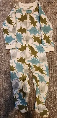 Toddler Footed Warm Dinosaur Pajamas Carter's Size 2T • $5.50