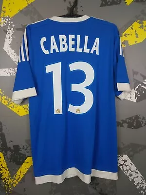 Cabella Olympique Marseille Jersey 2015 2016 MEDIUM Shirt Adidas S11876 Ig93 • $50.99