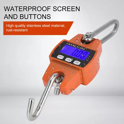 HD 300KG Industrial Crane Scale LCD Digital Electronic Hook Hanging Weight Sc DG • $39.91