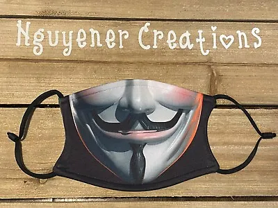 V For Vendetta Face Mask Remember The 5th Of November Facemask Mouth  • $10