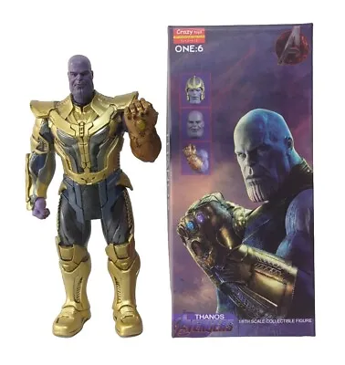 Crazy Toys 12  1:8 Scale Thanos Avengers Marvel Statue Figure Infinity Gauntlet • £100