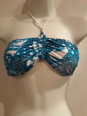 Naturana.  Blue Pattern Bikini Top (s10) Size 10/32C  • £1.25