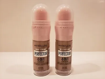 Maybelline~Lot Of 2~Instant Age Rewind Perfector 4-in-1 Glow Makeup~#01 Light • $19.99
