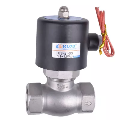 AC110V 1/2  BSP Solenoid Valve Stainless Steel High Temperature Steam NC • $68.99