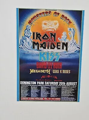 Donington 1988 Monsters Of Rock KISS Helloween Fridge Magnet Poster • $6.20