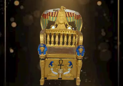Ancient Egyptian Tutankhamun Throne Chair Jewelry Box Ancient Civilization • $297.47
