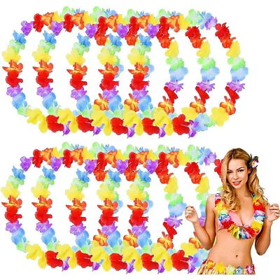 5PCS Hawaiian Leis Hula Flower Garland Aloha Hawaii Beach Hen Stag Party Pride • £3.95