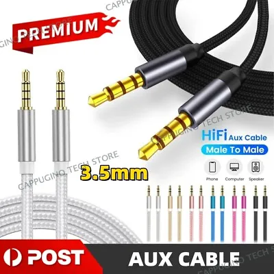 3.5mm Male To Male Aux Cable Cord Car Audio Pc Headphone Jack For Car And Phone • $4.75
