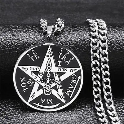 Amuleto Tetragrammaton Salomon - Collar De Pentagrama De Brujería • $15.65