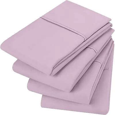 4 Pack Microfiber Pillowcases Ultra Soft Pillowcover  King Queen  Utopia Bedding • $14.02