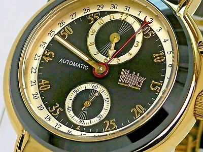 New Wohler Ceramic Black Dial Automatic Black Gold Tone Watch  • $99.99