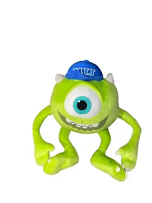 Disney Pixar Mike Wazowski Plush Monsters Inc University Stuffed Animal 11” Used • $10.98