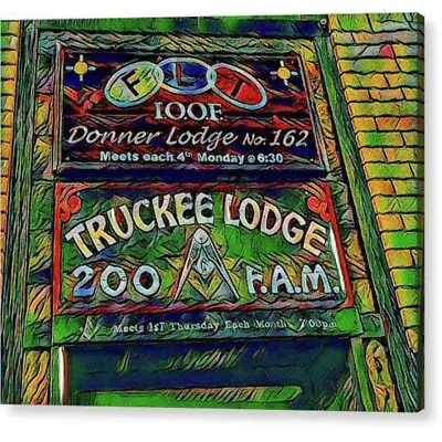 Acrylic Print  Truckee Masonic Lodge  (Green Theme) • $157.48