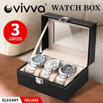 VIVVA 3 Grids Watch Jewelry Storage Holder Box Watches Sunglasses Display • $12.93