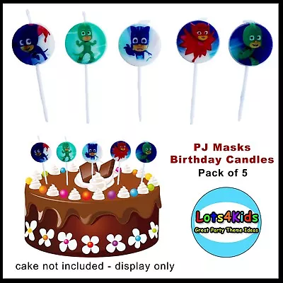 Pj Masks Catboy Owlette Gekko Birthday Party Candles Party Supplies - Pack Of 5 • $9
