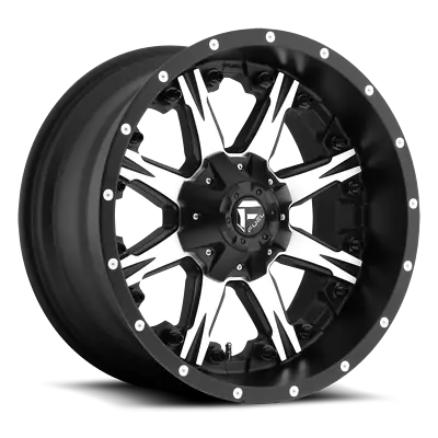 (4) 20x10 Fuel Black & Machined Nutz Wheel 5x139.7 5x150 For Ford Jeep GM • $1772.52