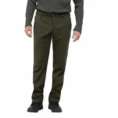 Mens Magnum Microfleece Backed Softshell Pants With Stretch Green Choose Size • $22.99