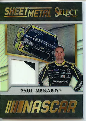 2017 Panini Select Racing NASCAR Select Sheet Metal Relic Paul Menard 2 Color • $5.99