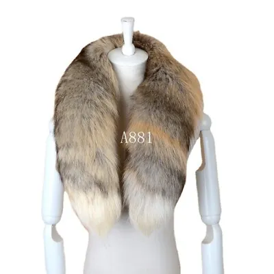 Genuine Fox Fur Scarf Neckband Mens Warm Thickened Wraps Fur Collar Sz • $39.87