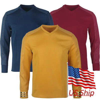 Strange New Worlds Captain Pike Gold Uniform Startfleet Spock Blue Red Shirts • $36