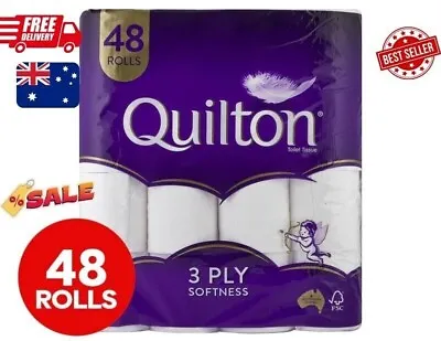 Quilton 3 Ply Toilet Paper Rolls 48pk Affordable Price Best Deal Free Delivery • $29.99