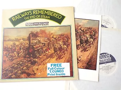 RAILWAYS REMEMBERED - Steam Trains Sound Effects BBC 2 LP Vinyl Set WITH PRINT • £9.99