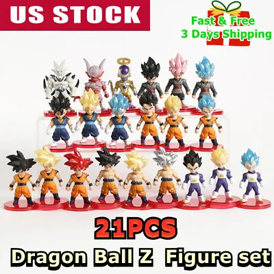 Dragon Ball Z Super Saiyan Son Goku Gohan Vegeta Gogeta Mini Action Figures Toys • $17.99
