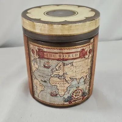 Vintage The World Canister Jar Nautica Made In Italy Rare Unique • $21.99