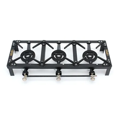 £46.99 • Buy Large LPG Gas Burner Cooker Cast Iron Boiling Ring Camping Triple 15 Kw Viper