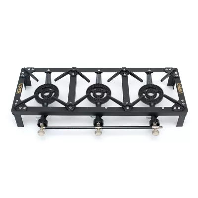£46.99 • Buy Large LPG Gas Burner Cooker Cast Iron Boiling Ring Camping Triple 15 Kw Viper