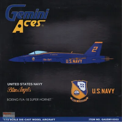 GEMGA10003 1:72 Gemini Aces US Navy F-18F Super Hornet #165664 Blue Angels • $111.74